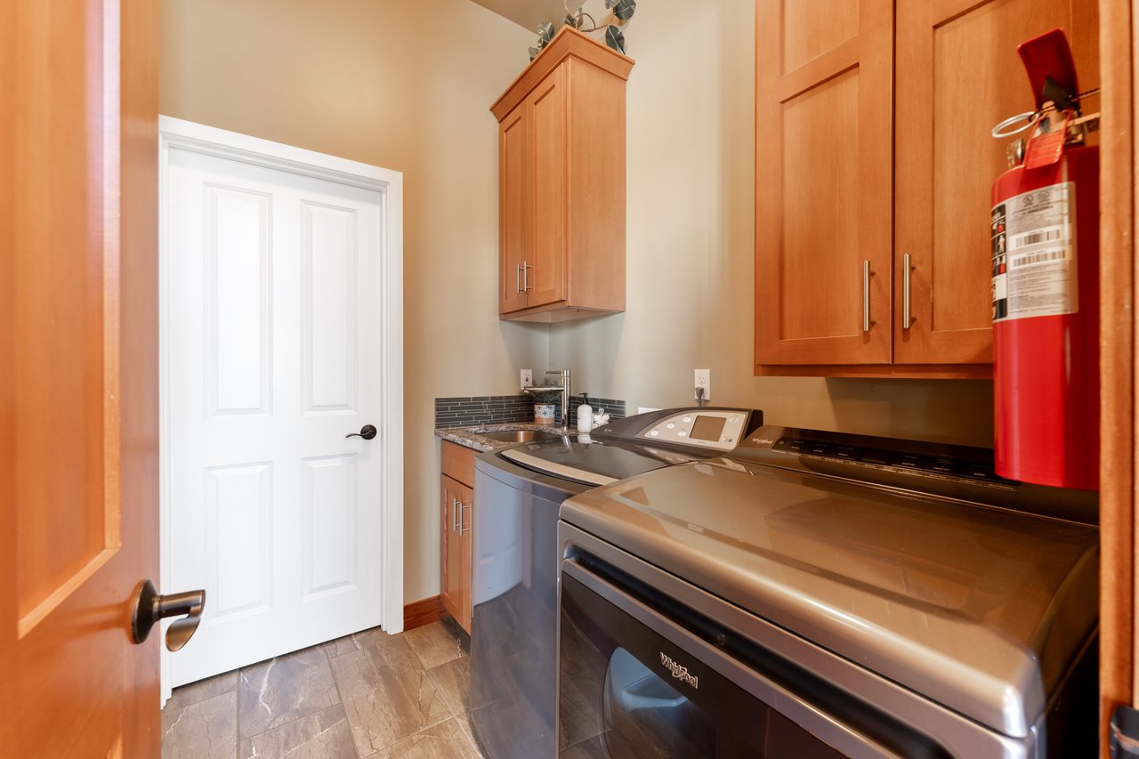 Main Level has Laundry Room with Washer & Dryer