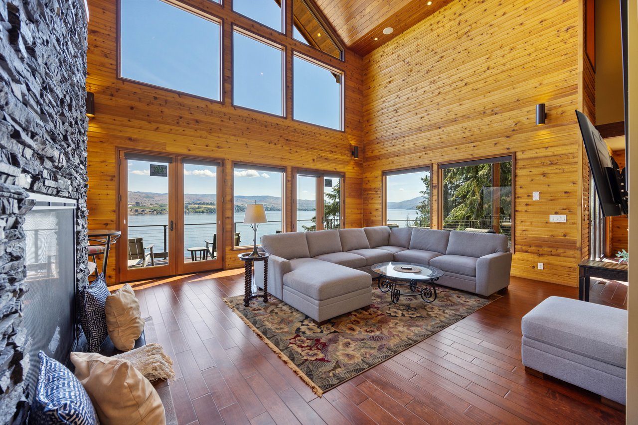 Large, open-concept living room with large windows