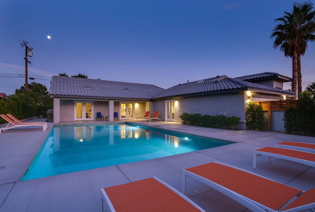 Large Pool night time