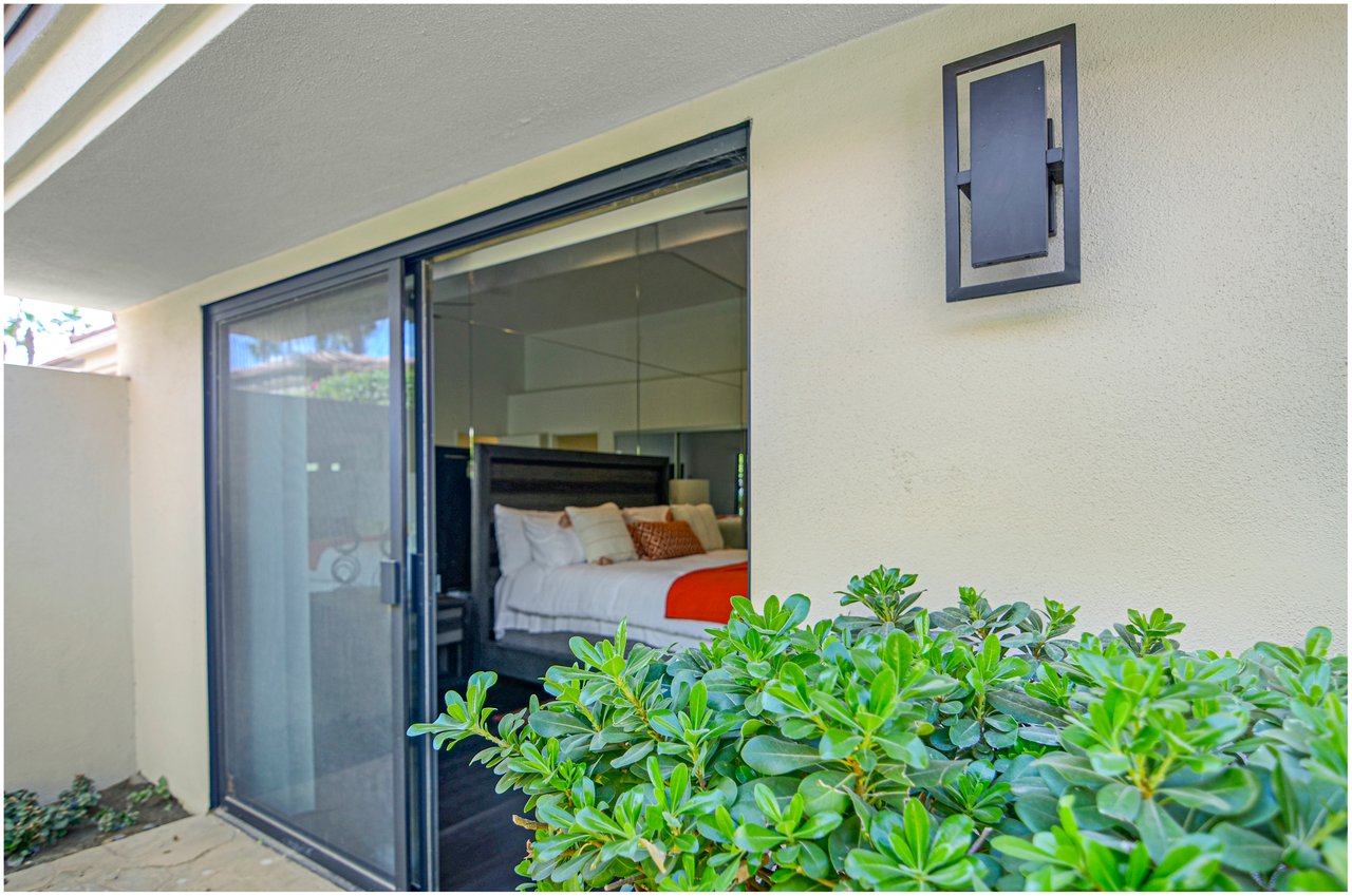 King Bedroom opening to patio