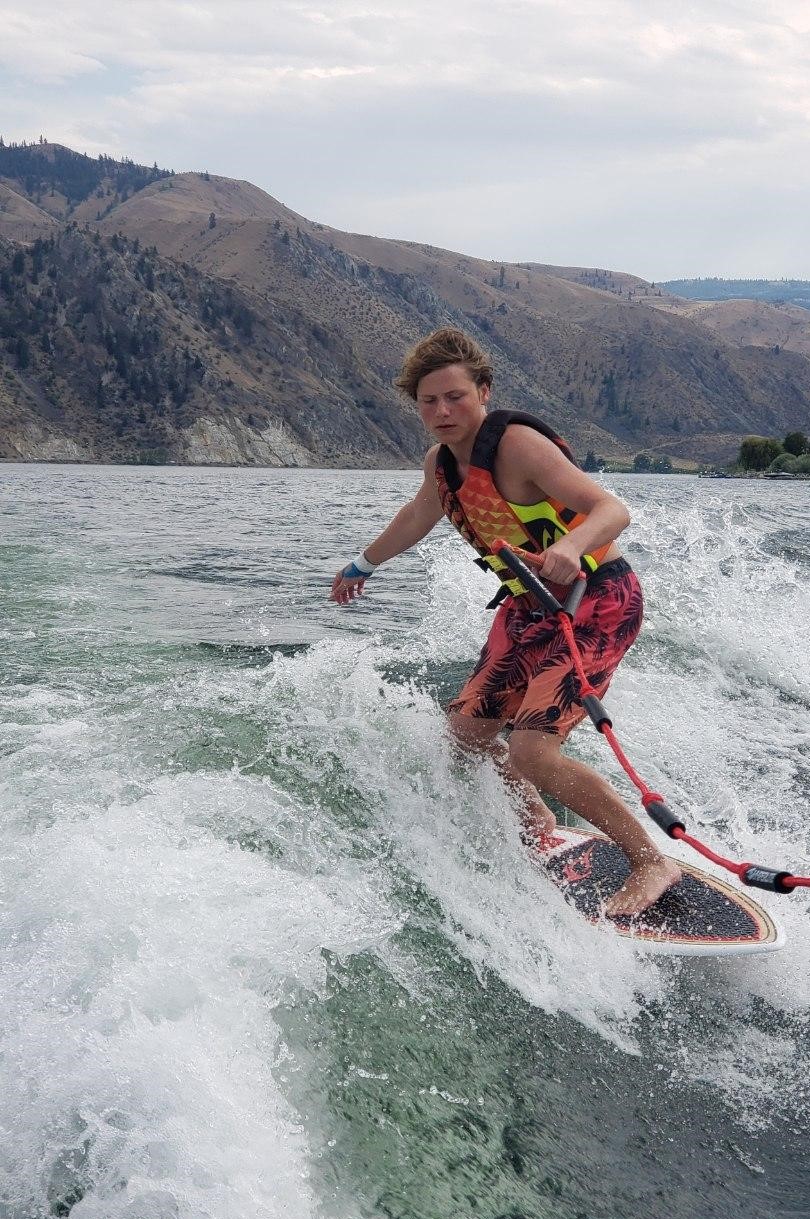 A surfer's paradise, where you're able to protect your wave because of less boat traffic than Chelan.
