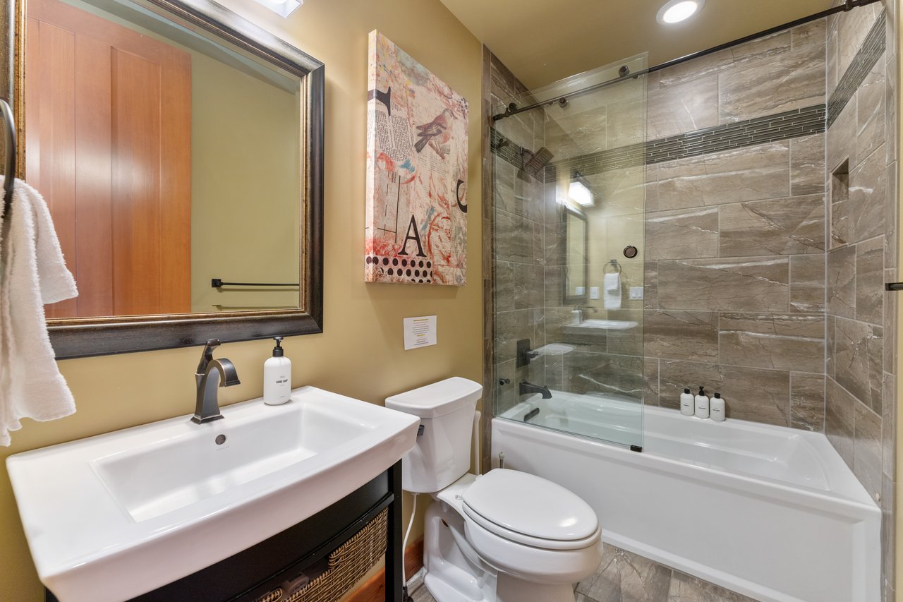 Full Bathroom with Shower and Bathtub.