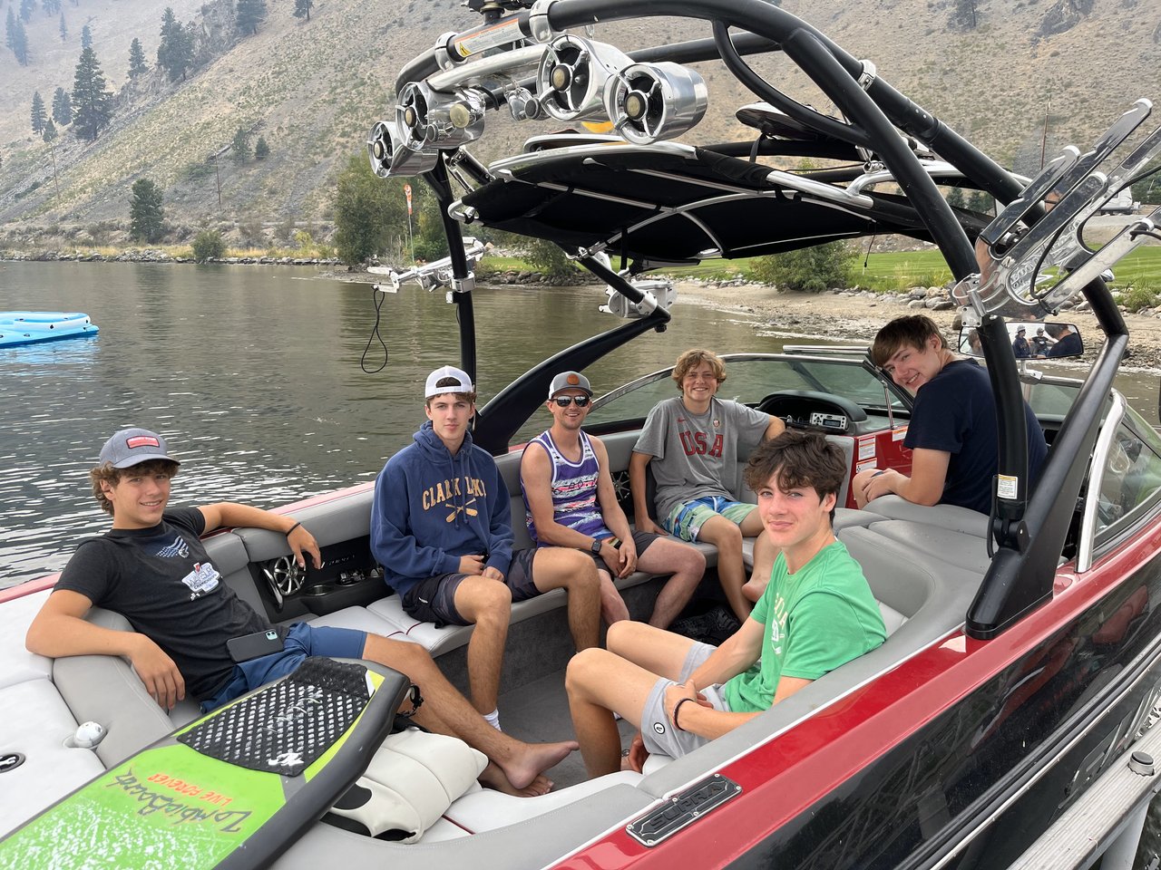 Guys trip, surf's always up behind the boat! BYOB - You can....Bring your own boat! Note: boat and seadoo are not included.