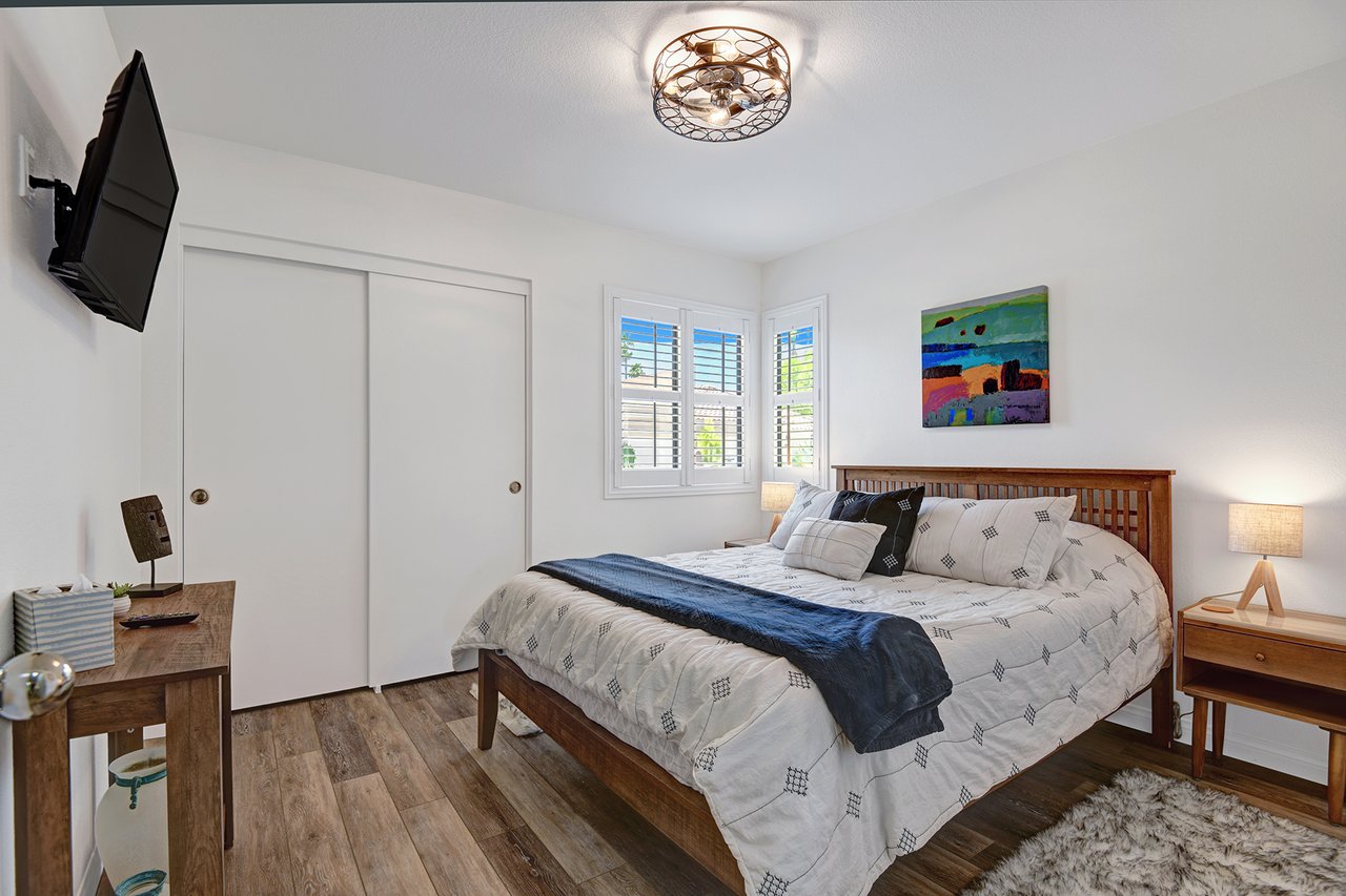 GUEST BEDROOM WITH COZY BEDDING