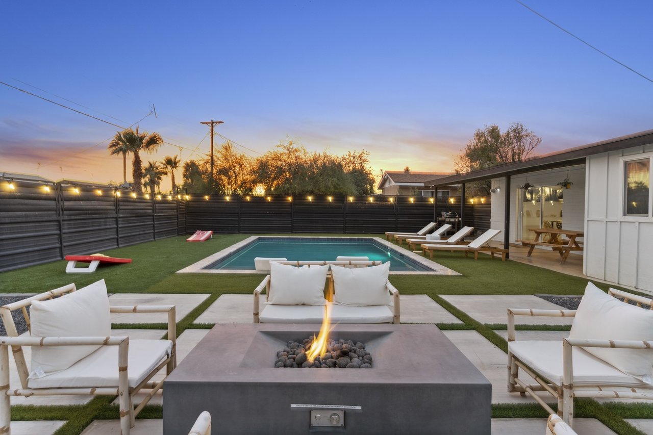 Firepit and Pool