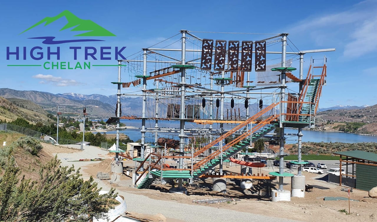 Check out the 3 level obstacle course (for many different skill levels) at High Trek Chelan! Their website has hours & ticket information. Adventure!