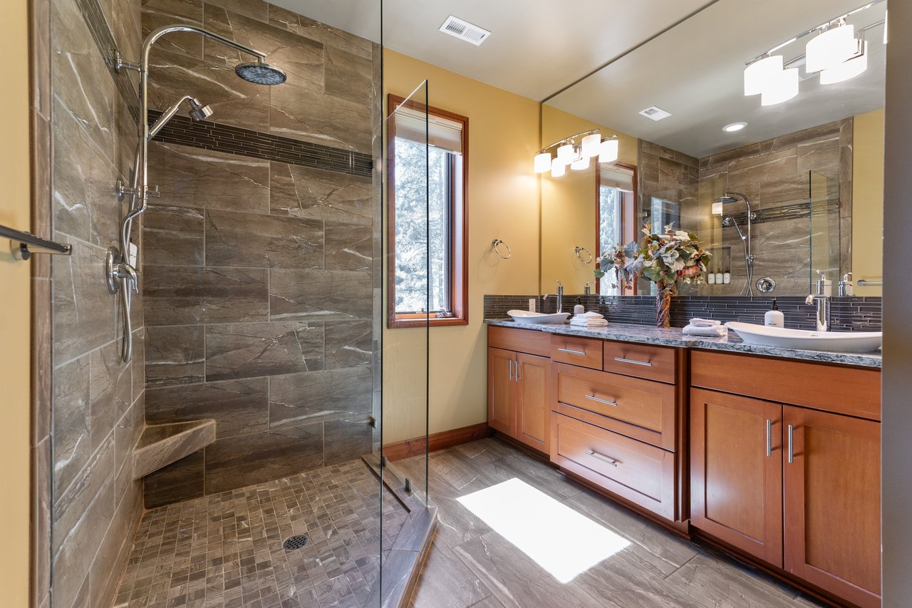 Upper Level Bedroom 1 Ensuite Bathroom with tiled Walk-In Shower