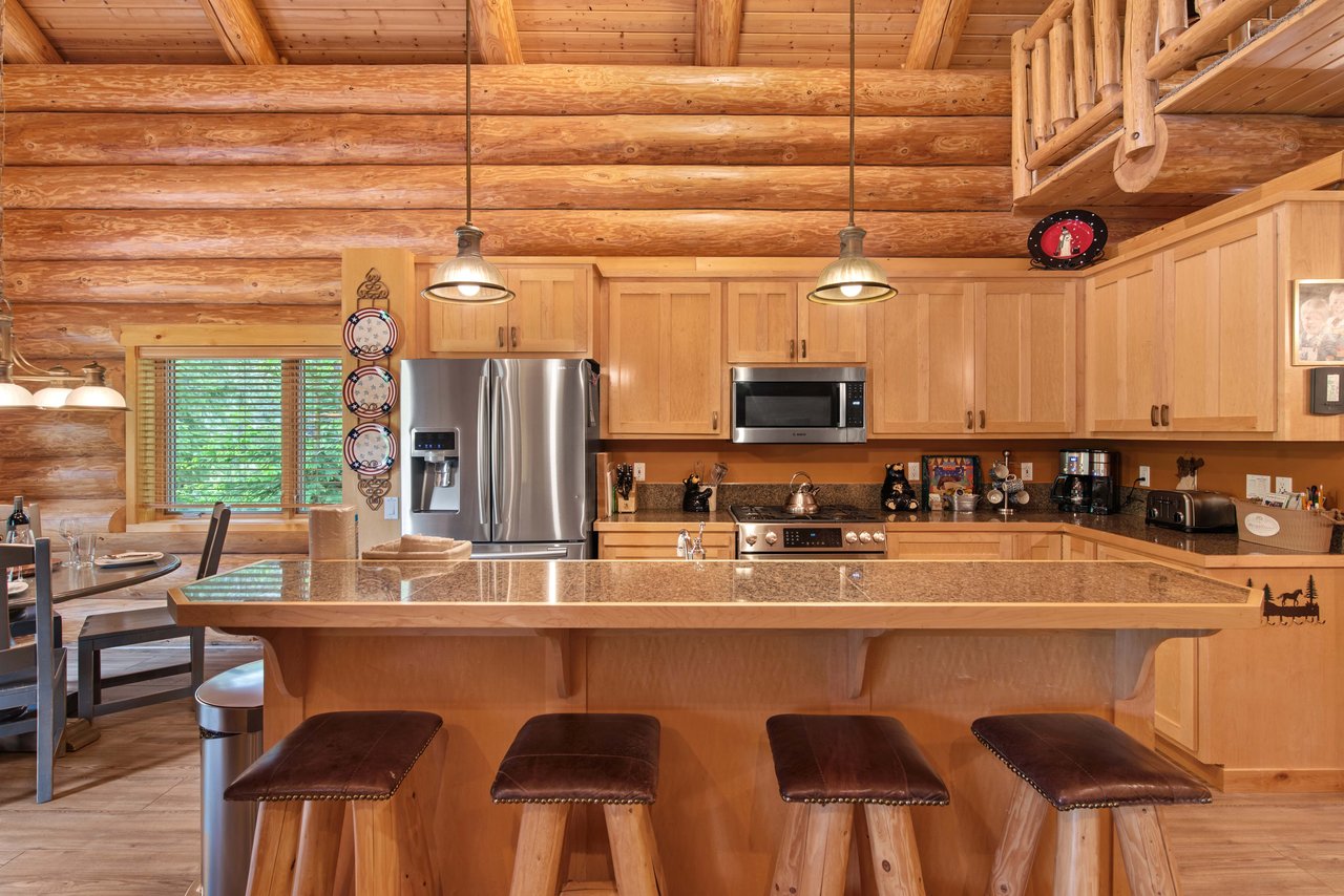 Breakfast table with high cahirs