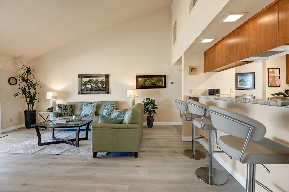 LIVING SPACE AND BAR TOP