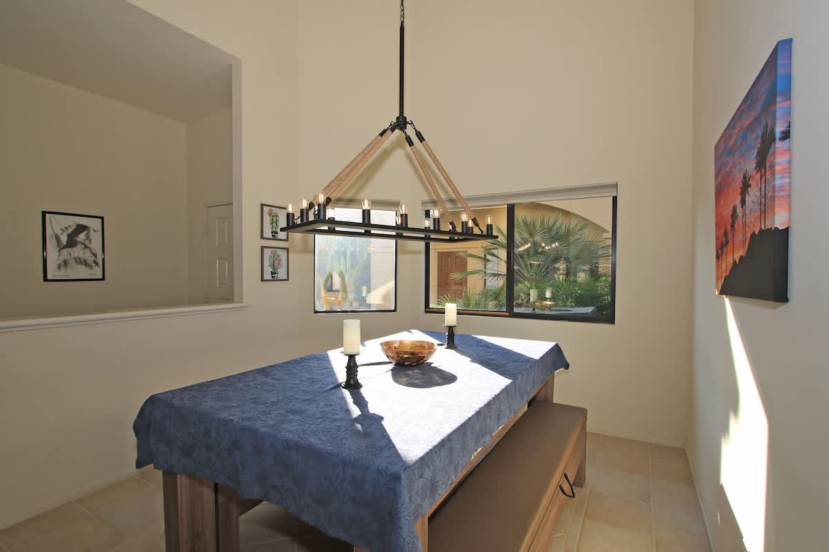 Dining with natural sunlight