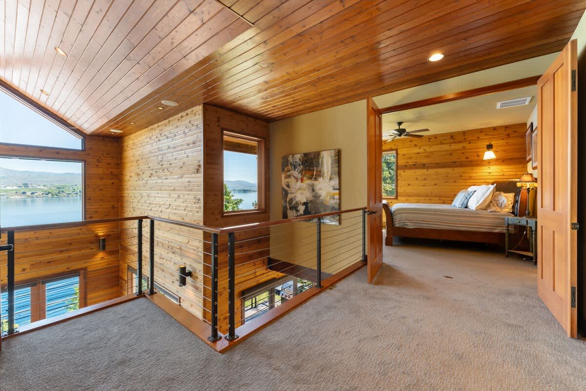 Loft Entrance into Upper Bedroom 1 with French Style Doors