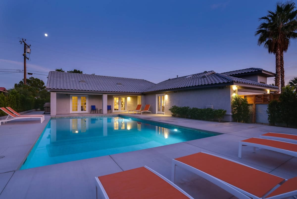 Large Pool night time