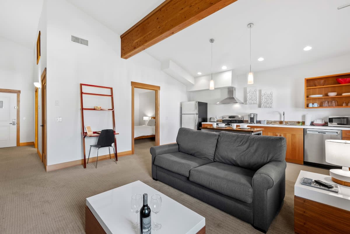 Living Area with Pull Out Sleeper Sofa